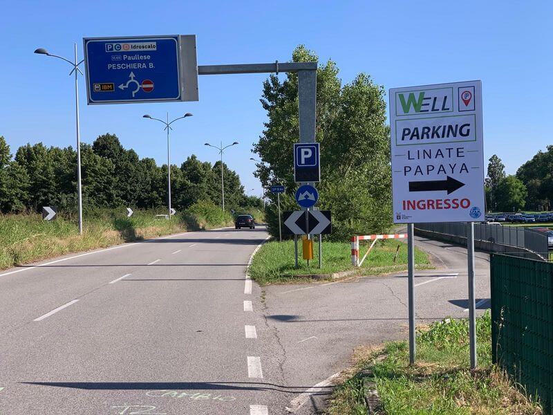 Well Parking Linate Papaya Via di accesso Well Parking Linate Papaya